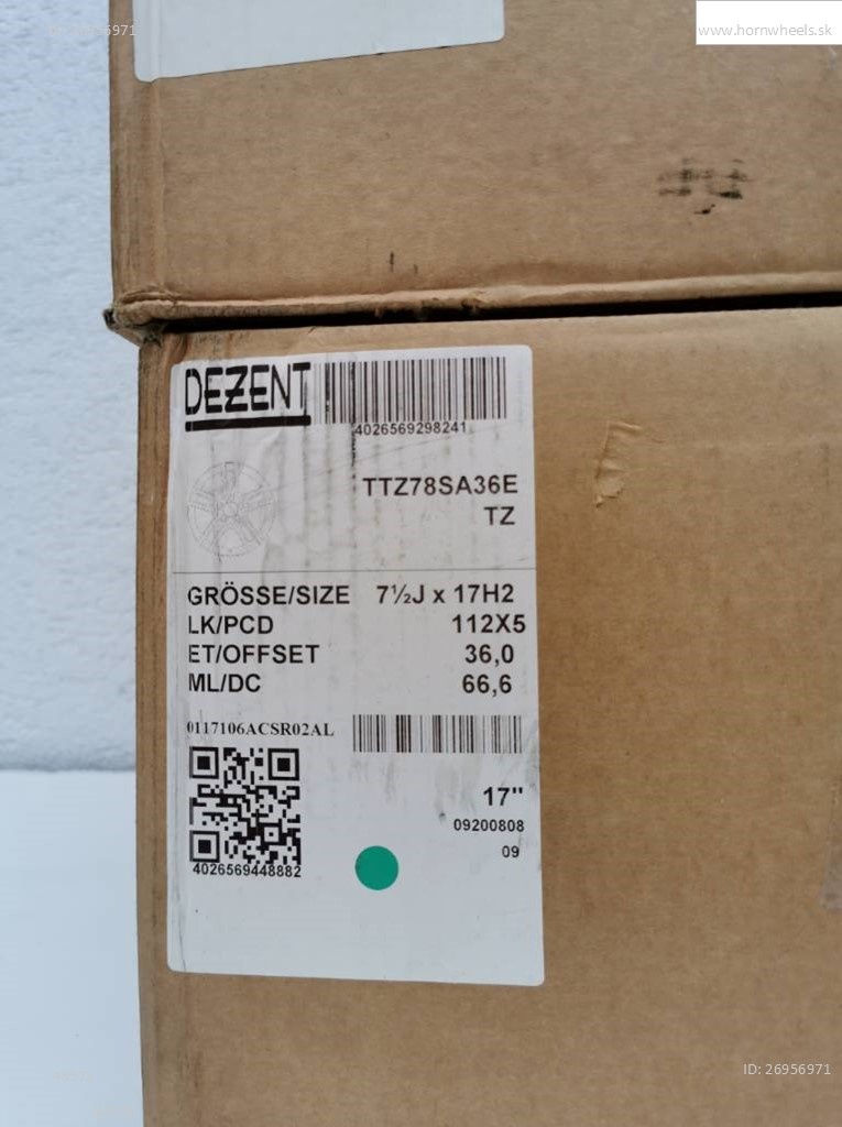 Nové Dezent Mercedes 7,5X17 ET36 5X112 Alu disky 1259 - 6