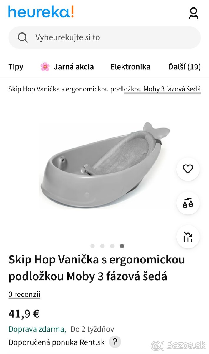 SKIP HOP Detská vanička s ergonomickou podložkou Moby - 6