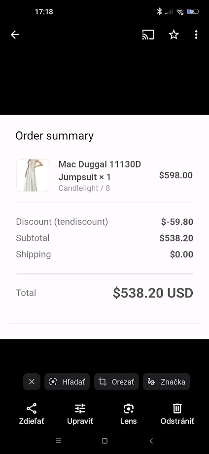 Svadobný overal/šaty Mac Duggal - 6