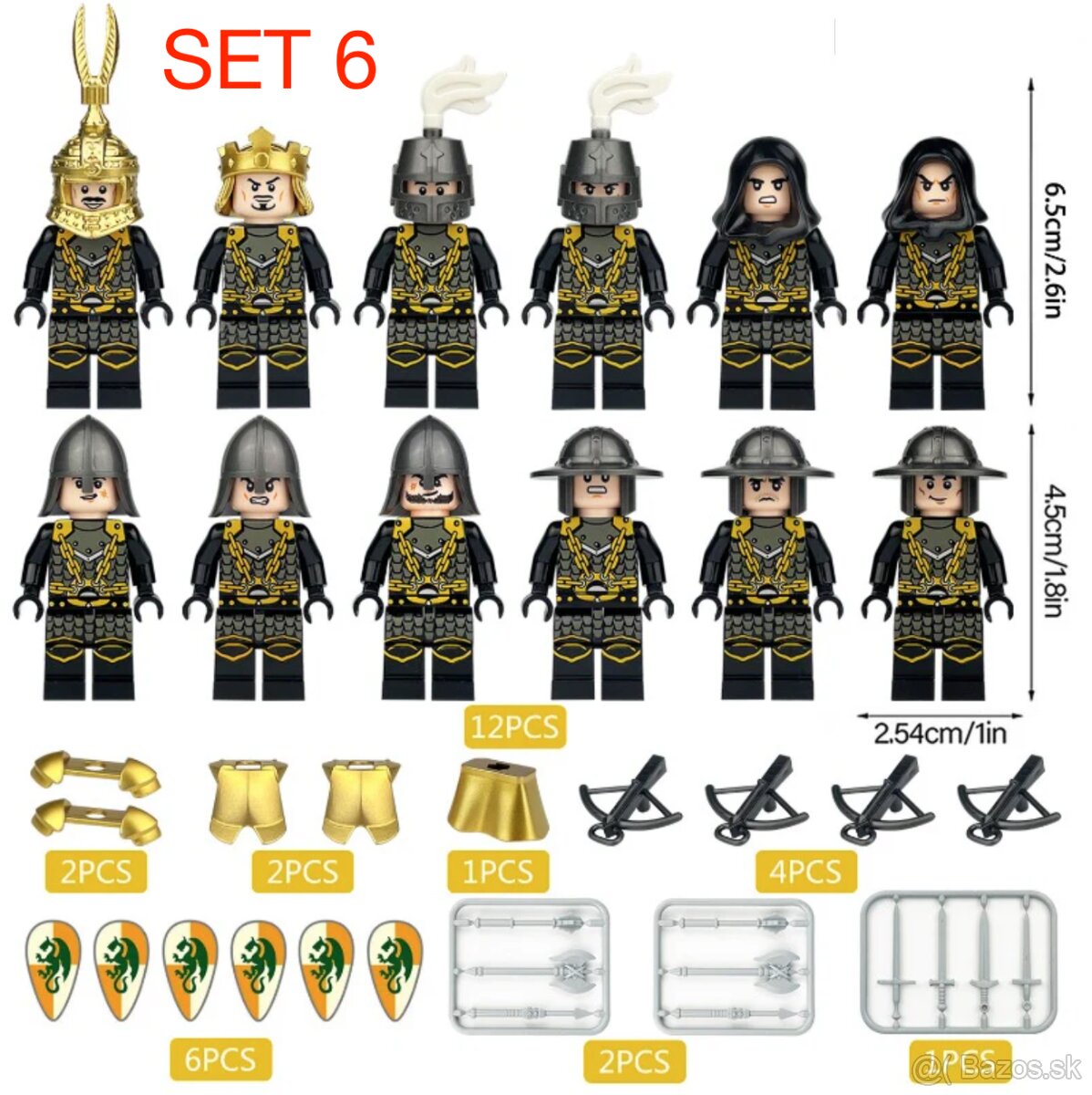 Figúrky Rytieri 5 - typ lego, nové, nehrané - 6