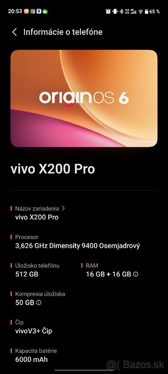 Vivo x200 pro 16/512GB titanium grey - 6