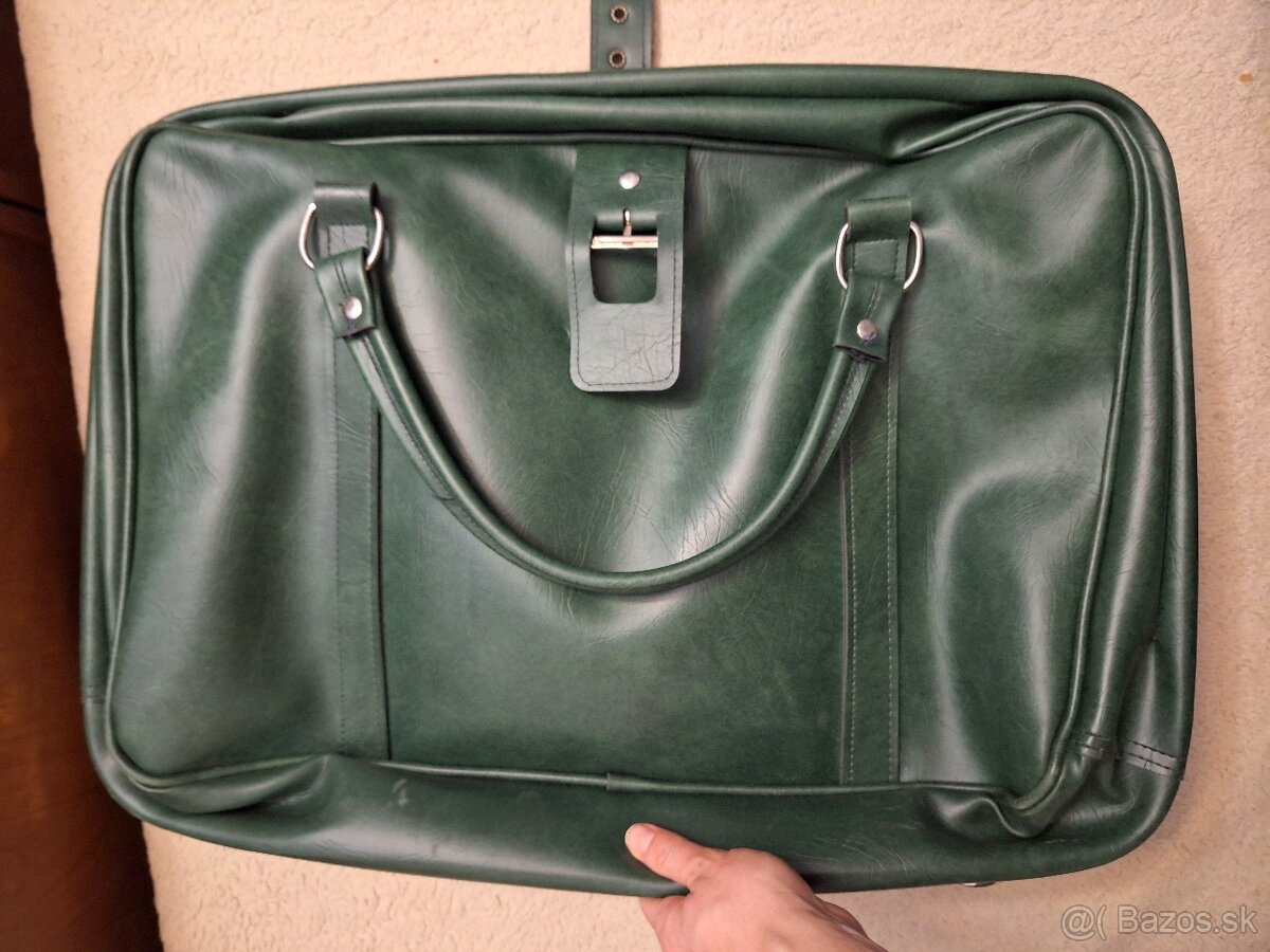 Retro historicky kozeny kufor - 6