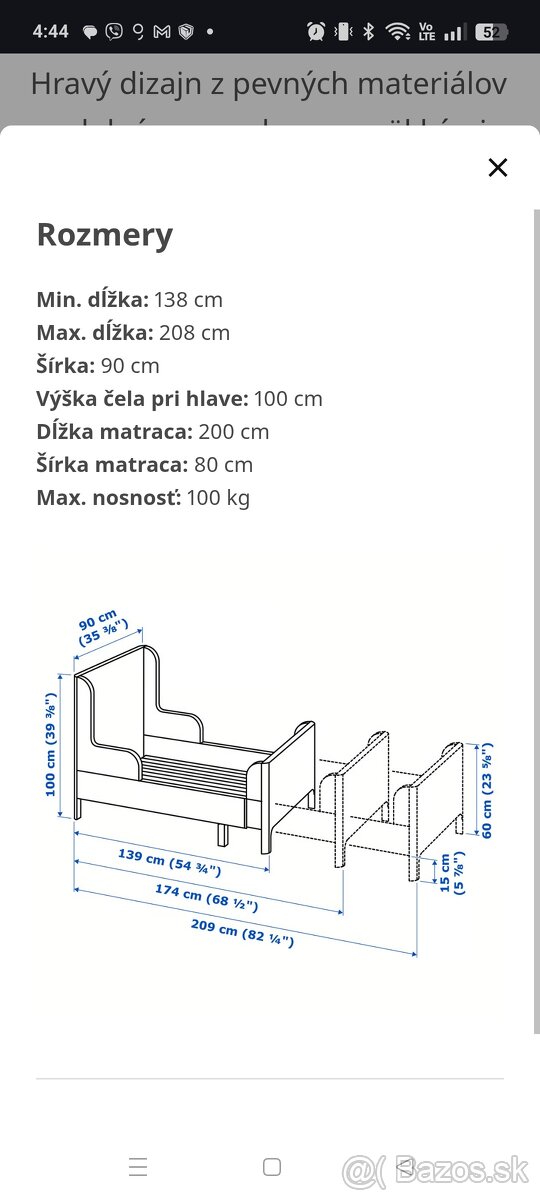 Rastúca posteľ IKEA Busunge - 6