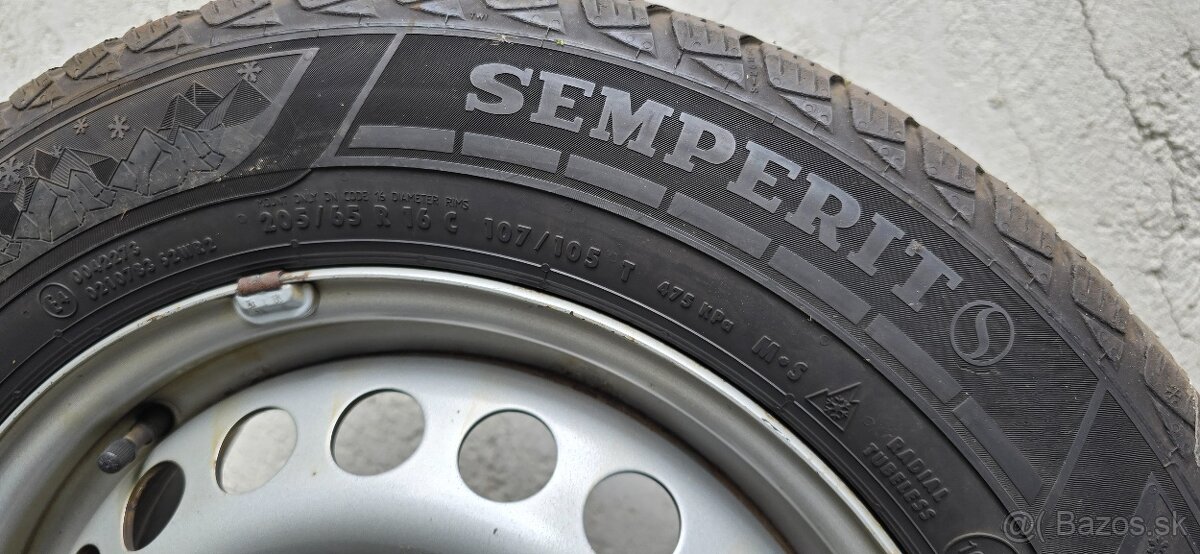 5x120 r16-6,5J,et52- 205-65-16C-zimné-Semperit-2022-6mm - 6