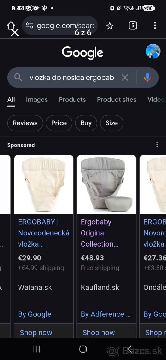 Novorodenecka vlozka ergobaby - 6