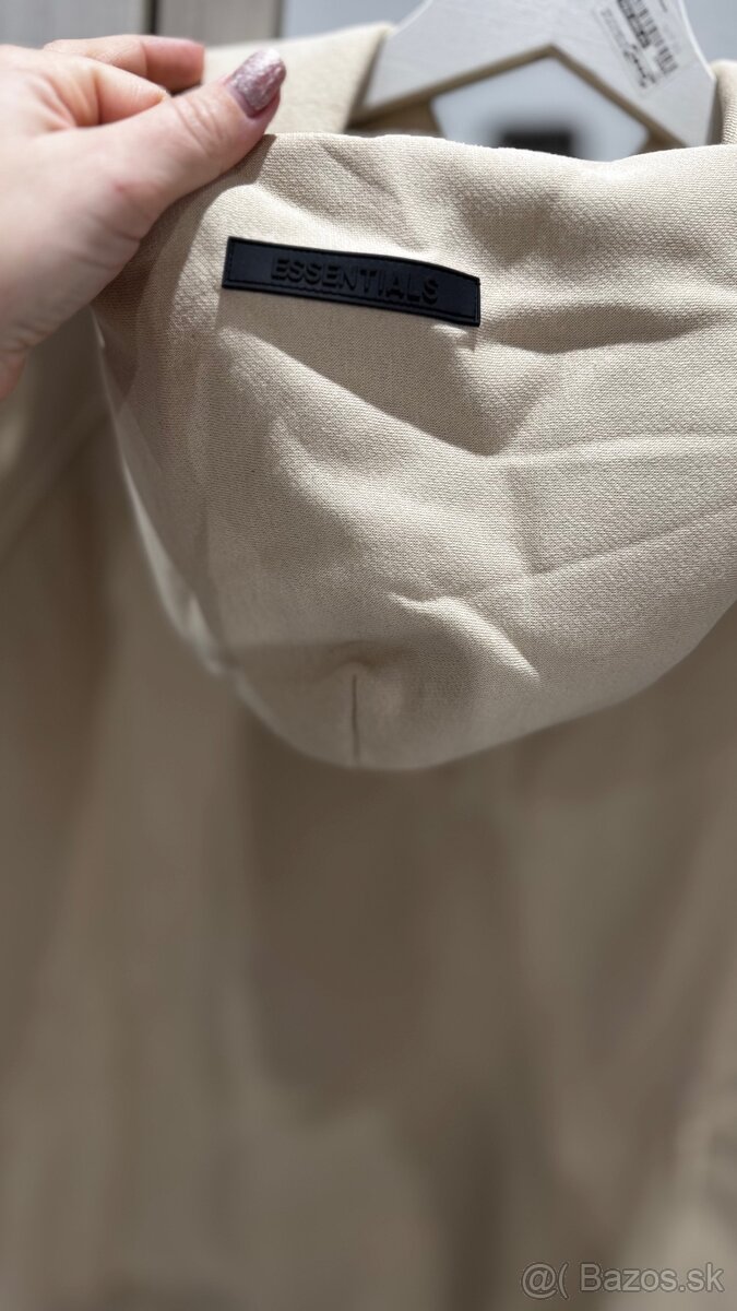 Fear of God Essentials mikina s kapucňou – béžová - 6