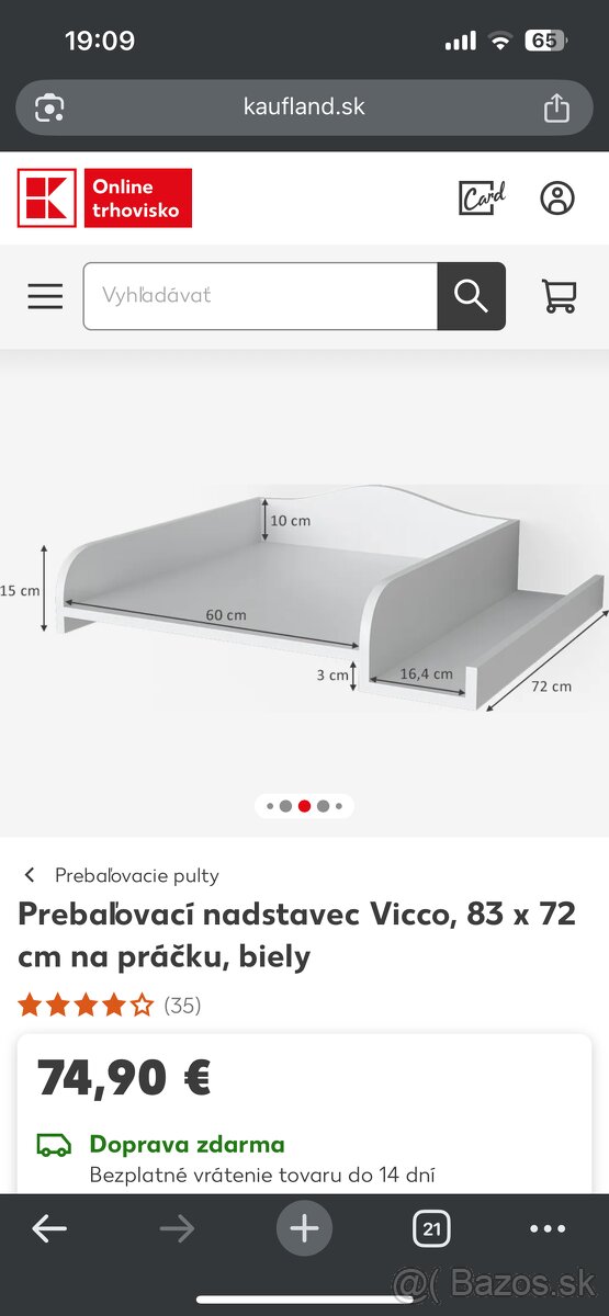 Prebalovací nadstavec na práčku 60cm - 6