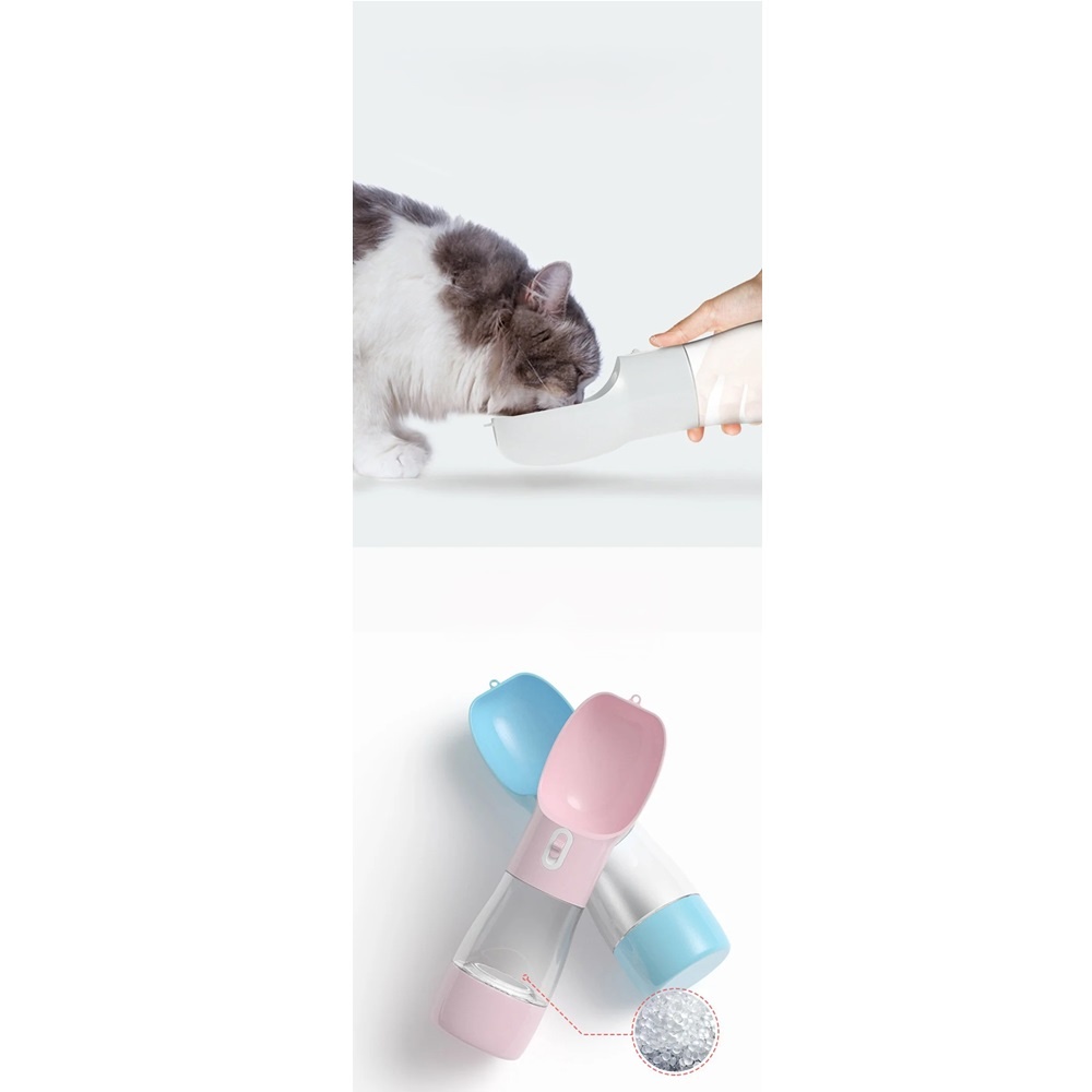 Multifunkčná prenosná fľaša s kŕmidlom pre zvieratá - 6