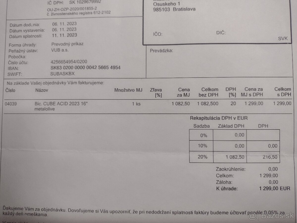 Bicykel CUBE Acid 16, 27,5 - 6