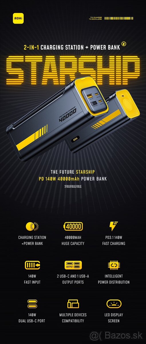 AOHI Starship 40.000 mAh Power Banka - 6