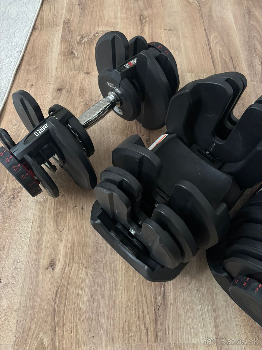 Predám nastaviteľné činky Stormred – 2 ks (5–40 kg) - 6