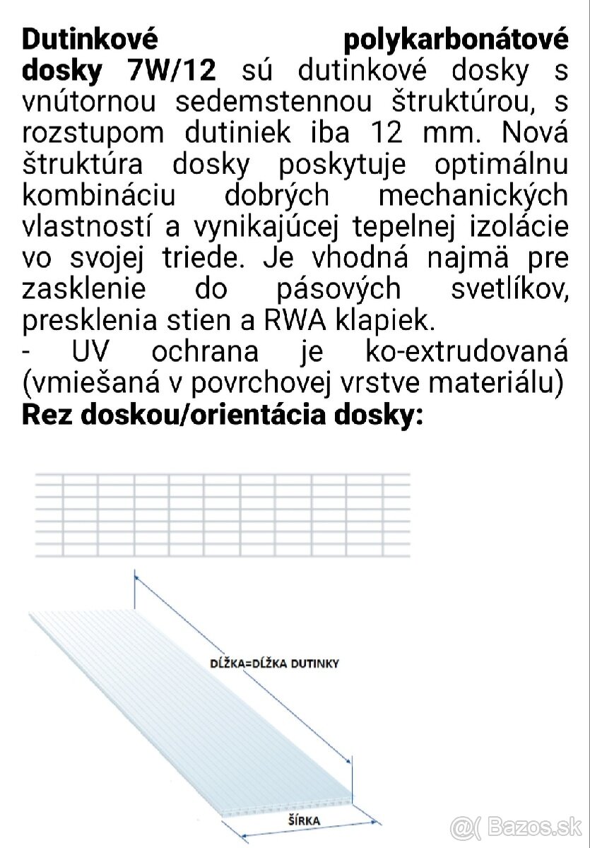 Lexan Polikarbonat dutinkovy 7 komorovy - 6