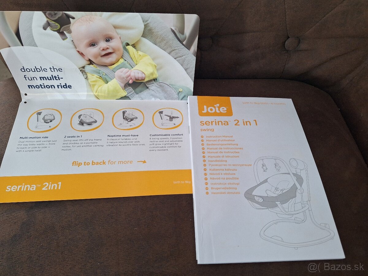 Hojdačka a ležadlo 2v1 Joie Serina - 6