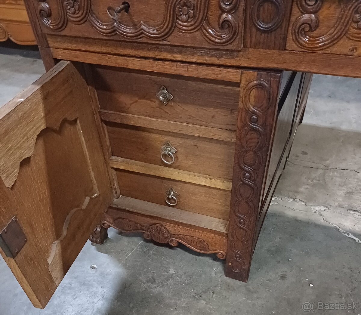 Starožitný pisací stôl - 6