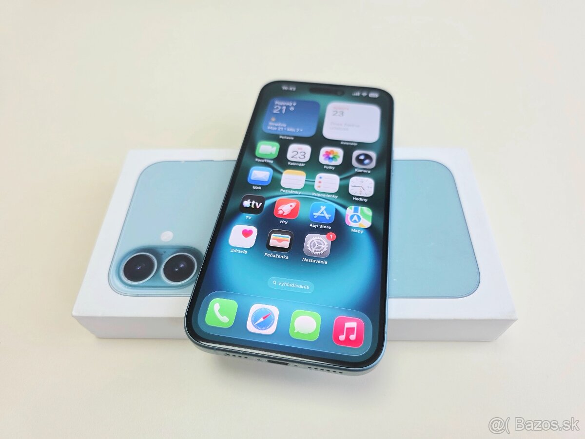 Apple iPHONE 16 PLUS TEAL 128GB,BATERKA 92% - 6