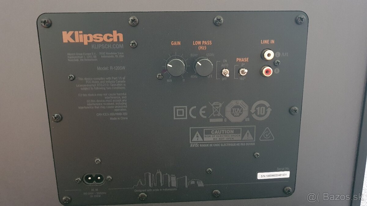 Klipsch R-120SW subwoofer - 6