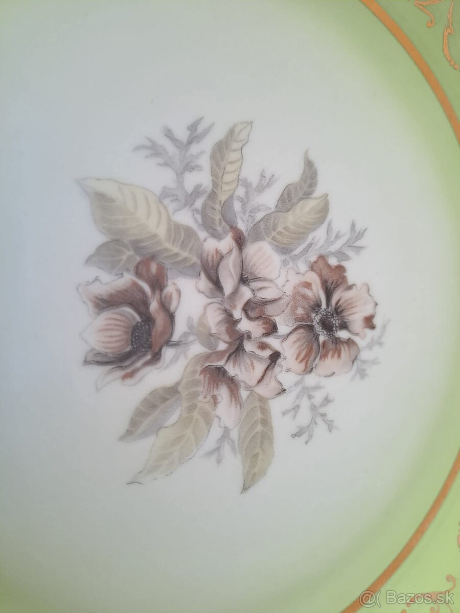 2x Ozdobné talíře, značeno, Porcelánka Moritz Zdekauer - 6