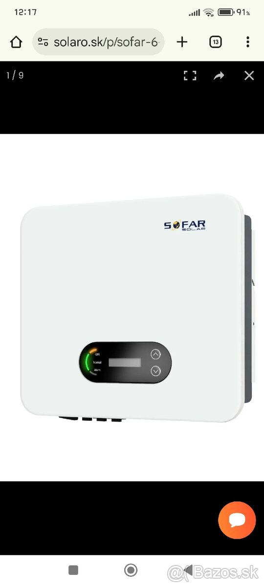 Trojfázový menič Sofar Solar 6.6 KTL-X G3 - 6600W - 6