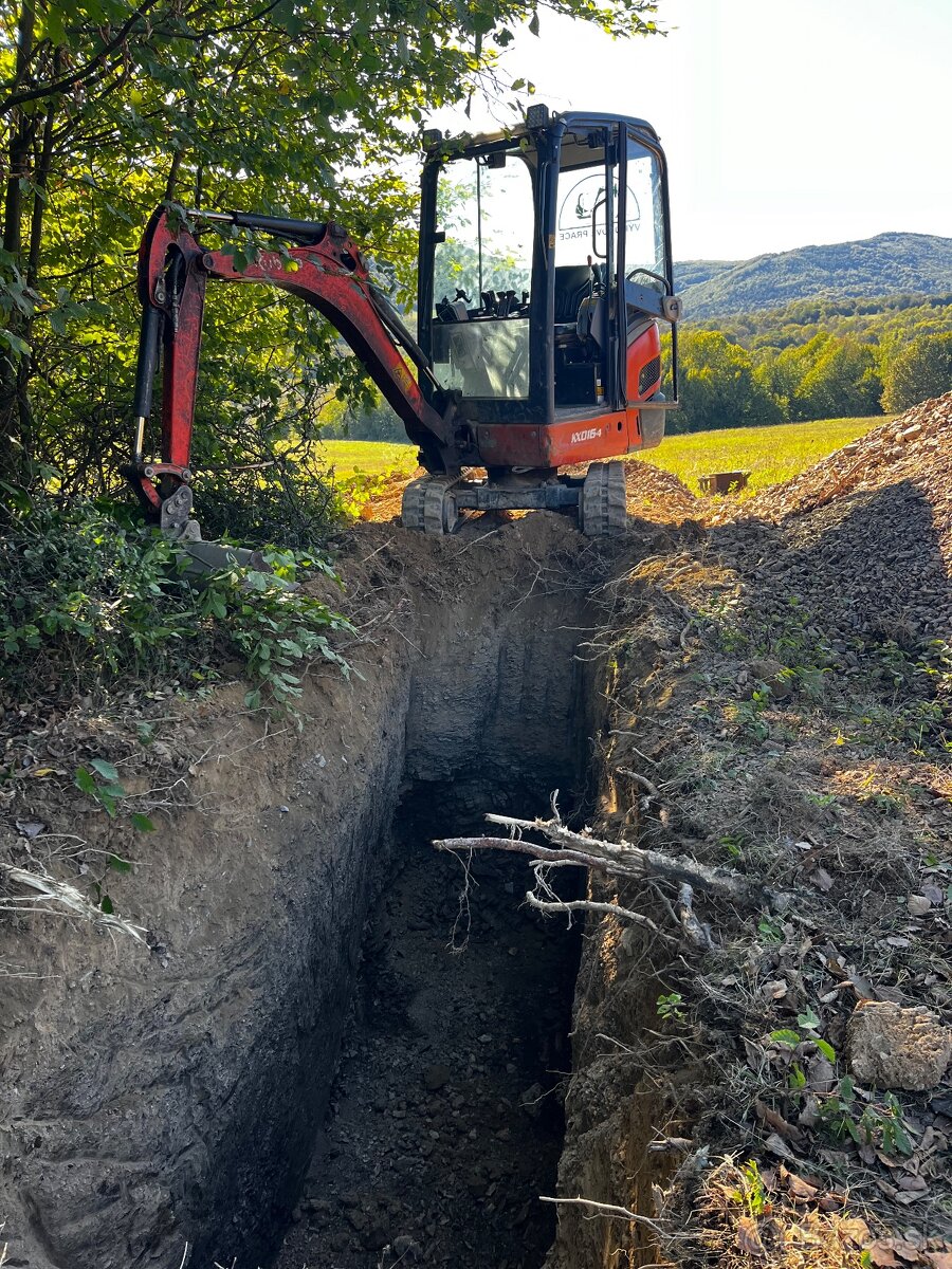 Zemné a výkopové práce, Minibager, nákladná doprava bager - 6