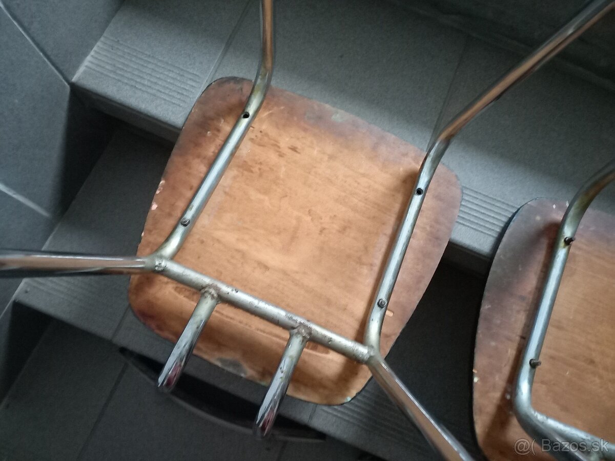 2ks Chromové kuchynské stoličky - 6