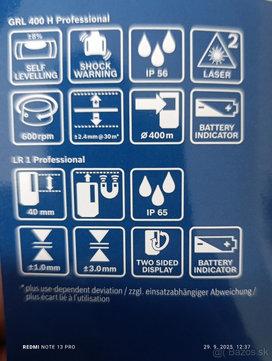 Predám novy Bosch rotačný laser GRL 400 - 6