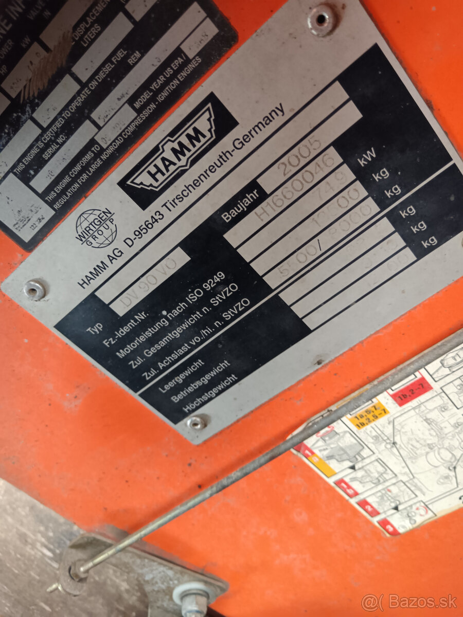 Vibrační válec HAMM DV 90 V0 - 6