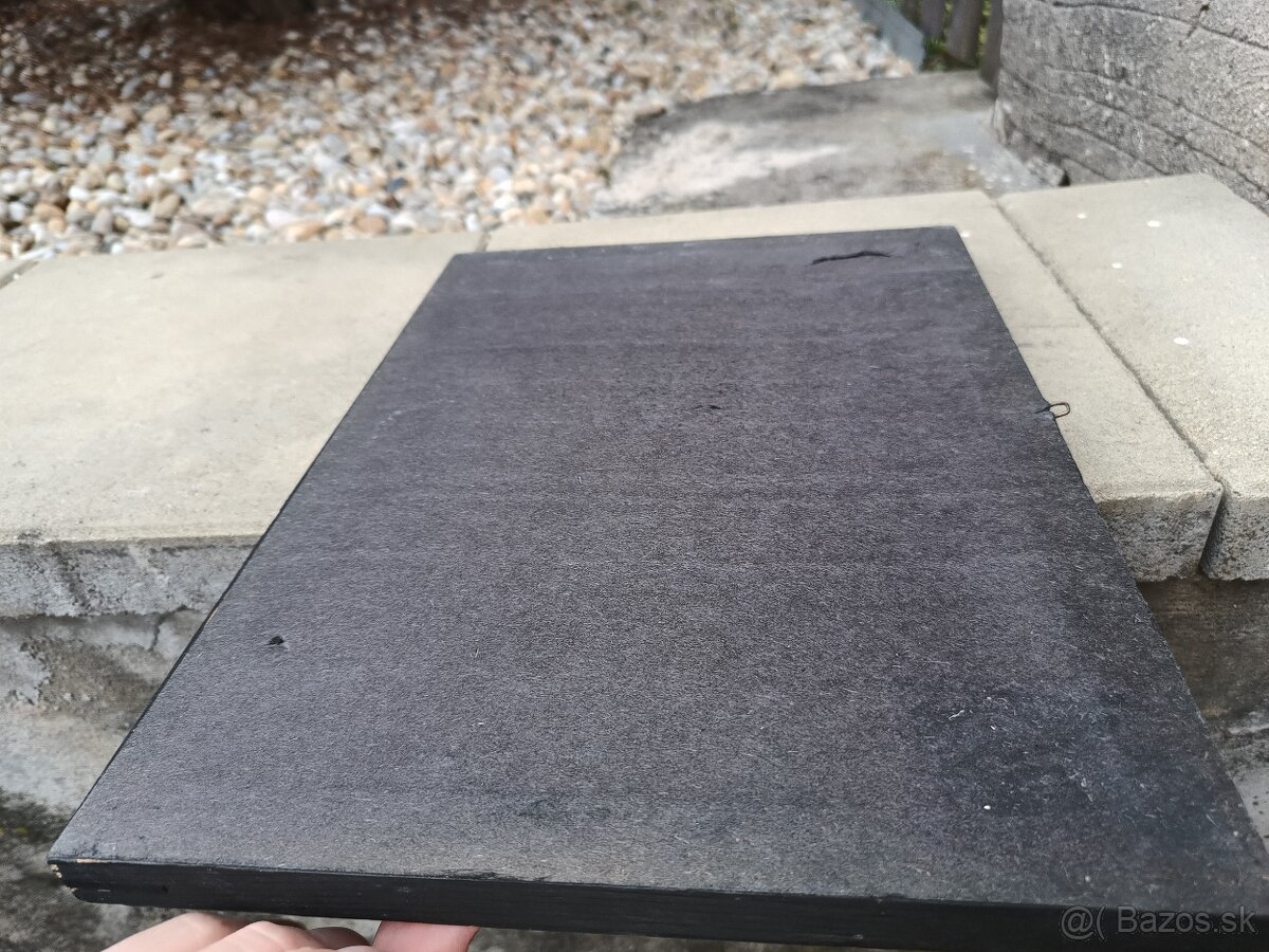 starožitný obraz maľba na skle Zbojníci - 6