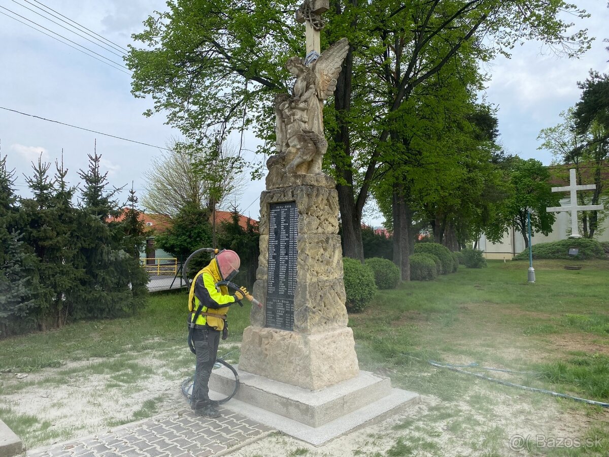 Pieskovanie kameňa, betónu a tehál - 6