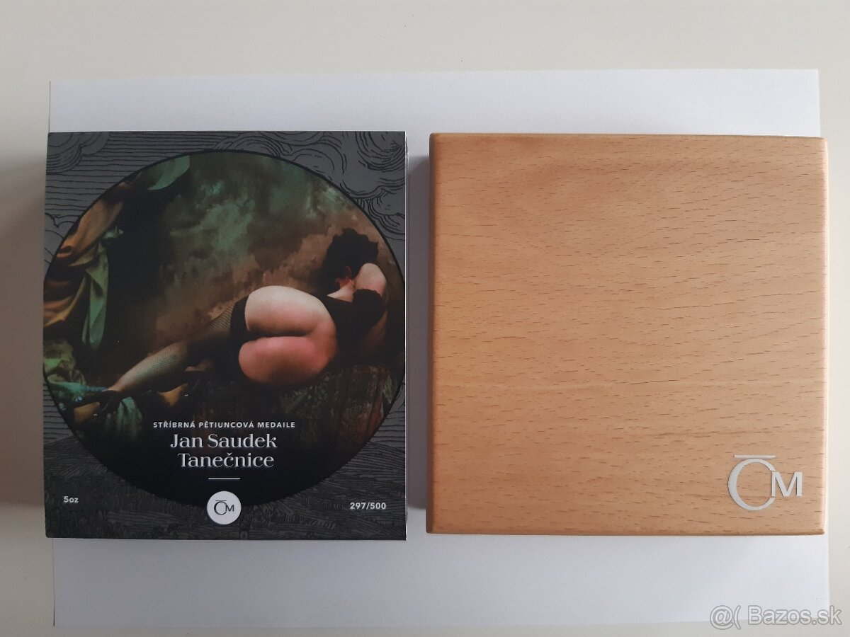 Strieborná päťuncová medaila Jan Saudek - Tanečnica - 6