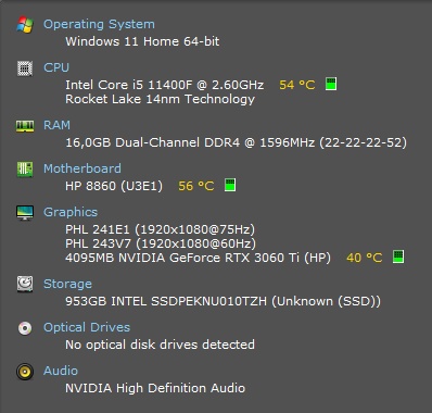 Herny PC RTX 3060Ti, i5-11400F, 16GB RAM - 6