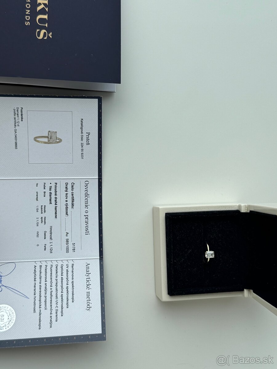 💍 Luxusný diamantový 1,12 ct prsteň s certifikátom GIA - 6