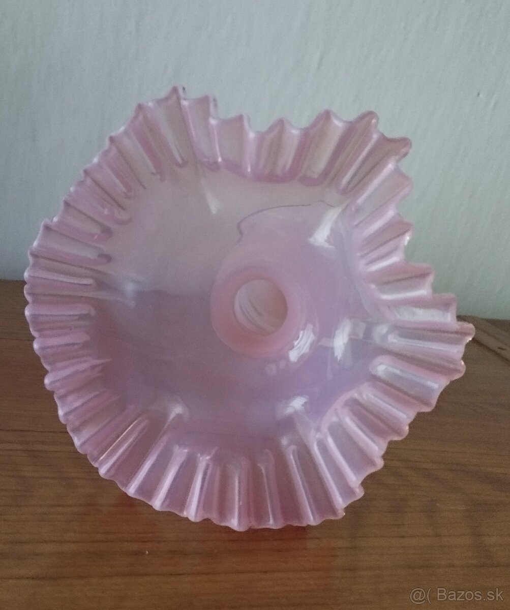 Sklenená váza - ružové sklo - 6