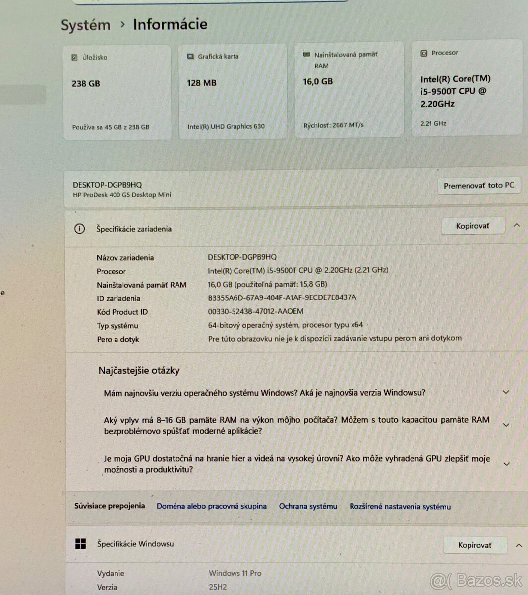 HP Prodesk 400 G5 mini - 6