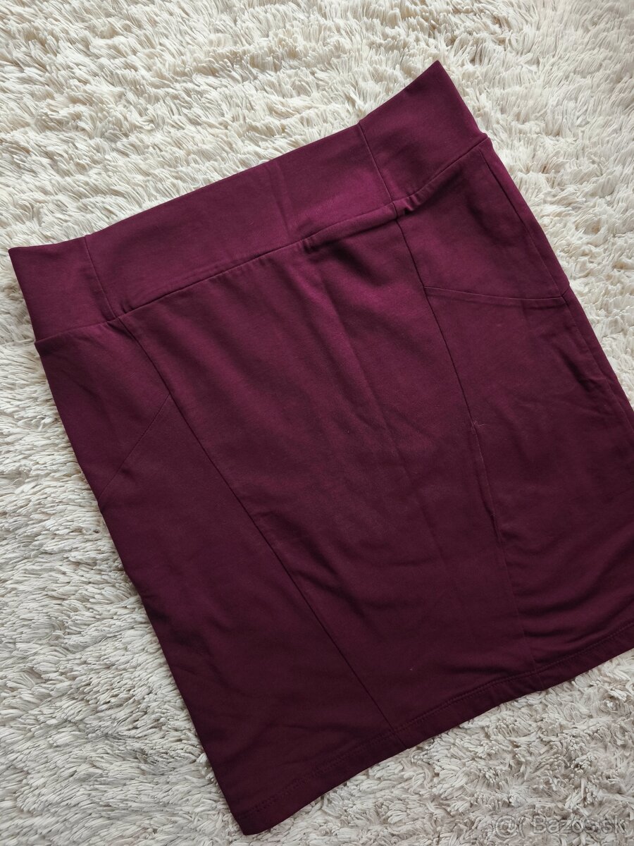 Bavlnená vínová sukňa - 6