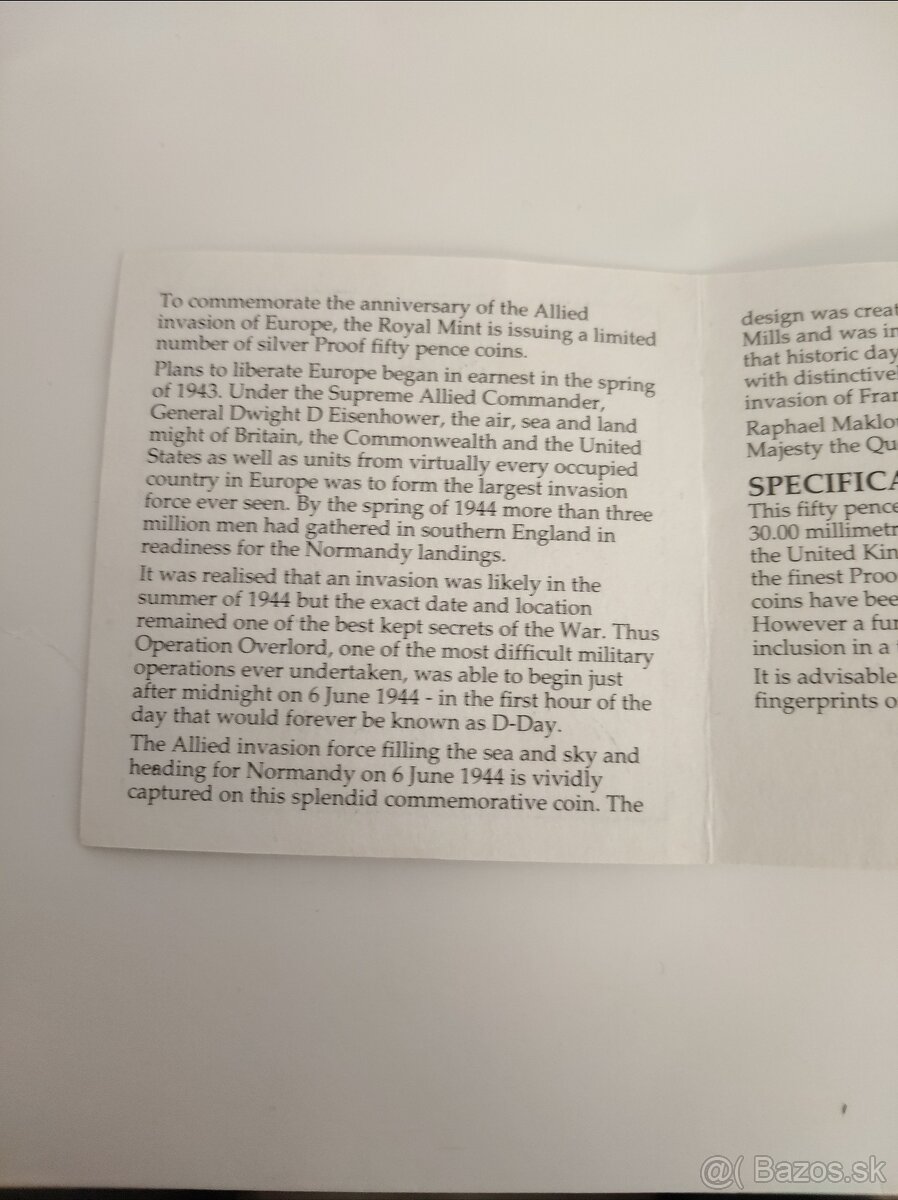 50 pence strieborná minca - 6