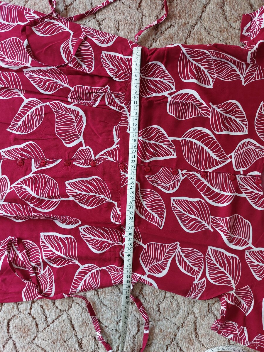 Letné bordové šaty - 6