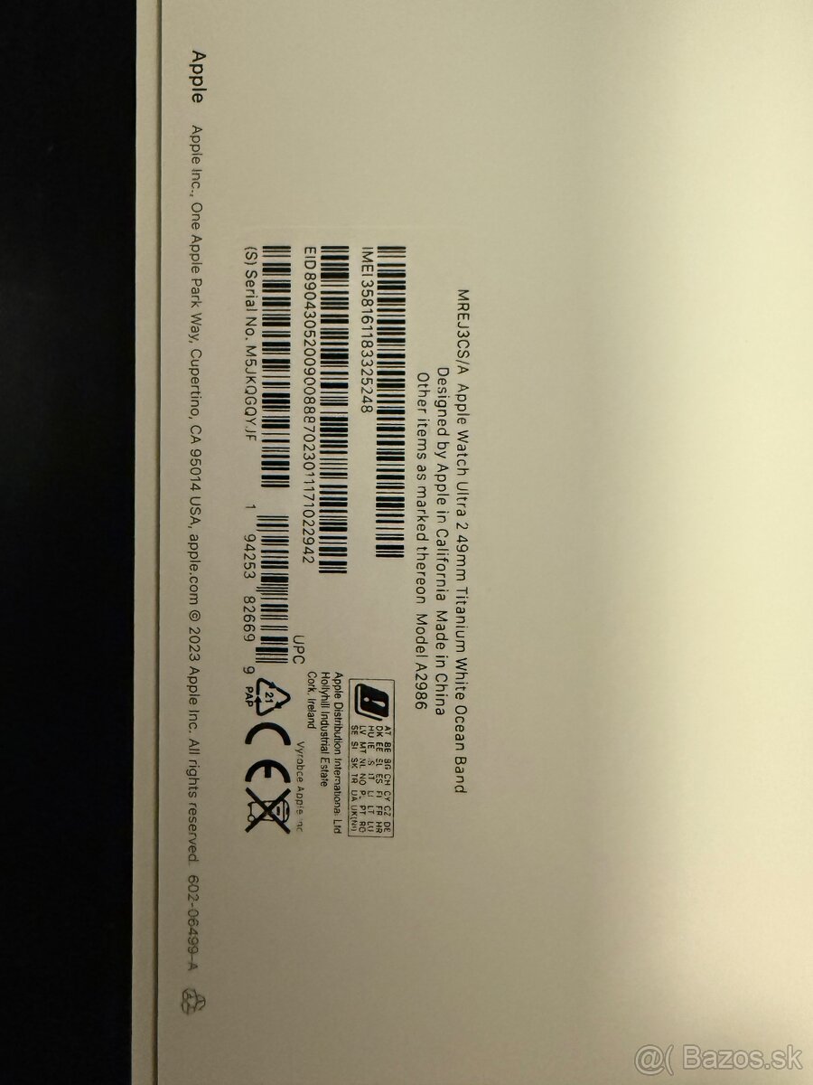 Apple Watch Ultra 2 49mm Titanium White Oceán Band - 6