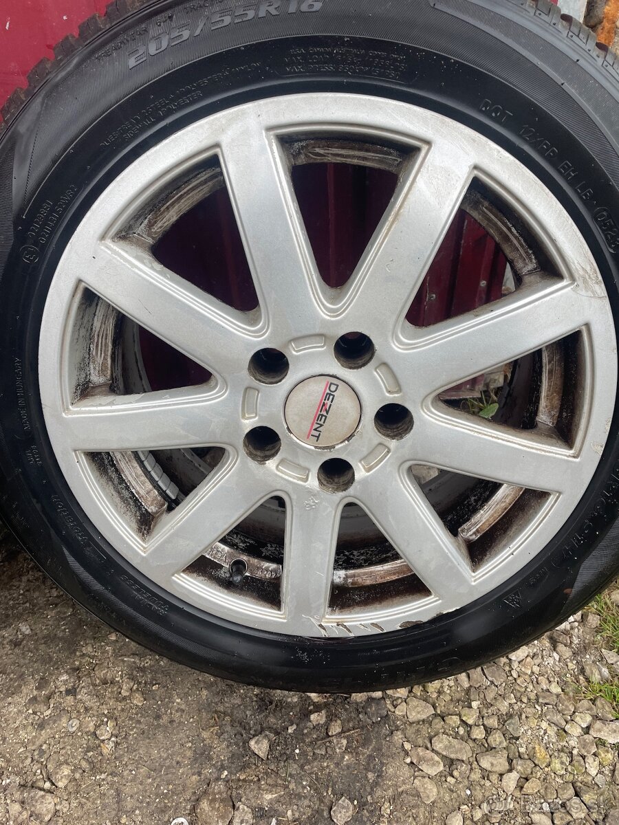 Predám R16 alu disky s pneu - 6
