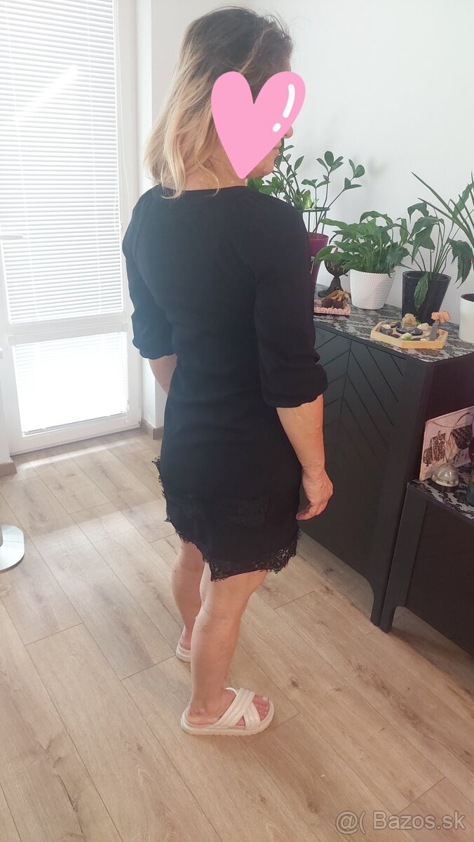 Sifonove čierne saty - 6