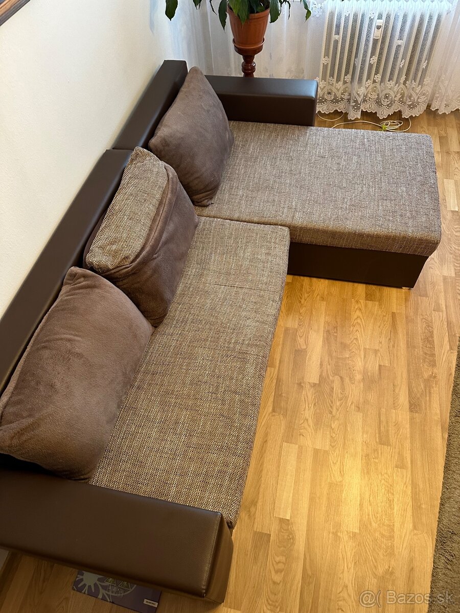 Rohový rozkladací gauč " - 6