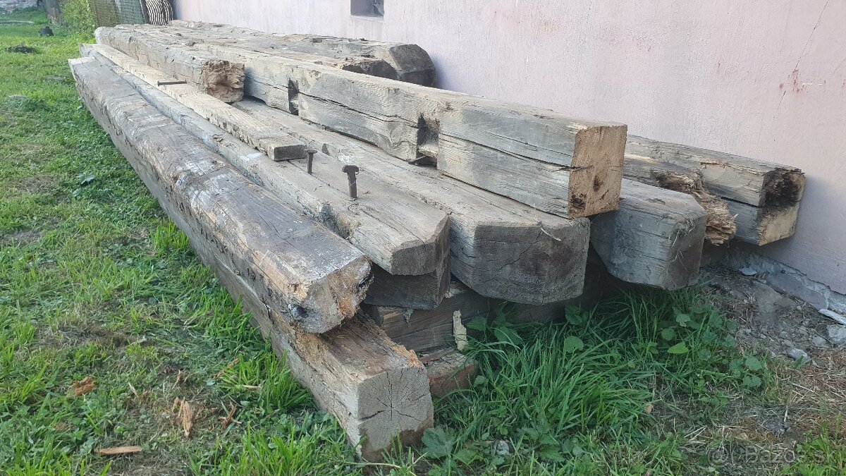 Staré trámy - drevo - hranoly - 6