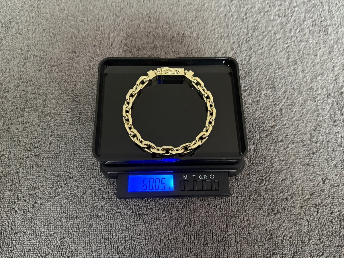 Zlaty naramok anker pilka 14k 585/1000 60g - 6