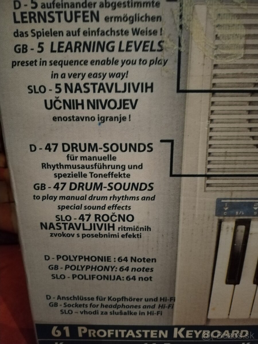 Klavesy Bontempi PM695 - 6