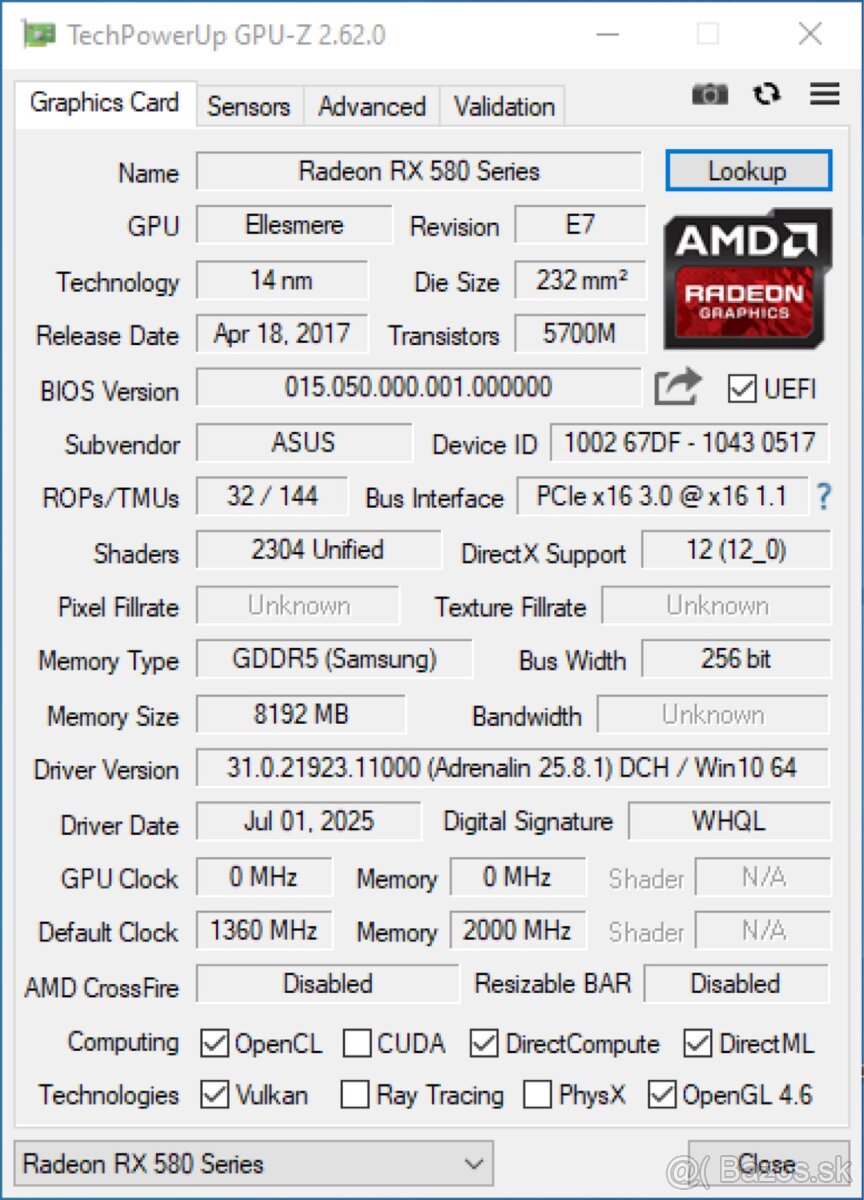 ASUS ROG STRIX AMD RADEON RX 580 8GB - 6