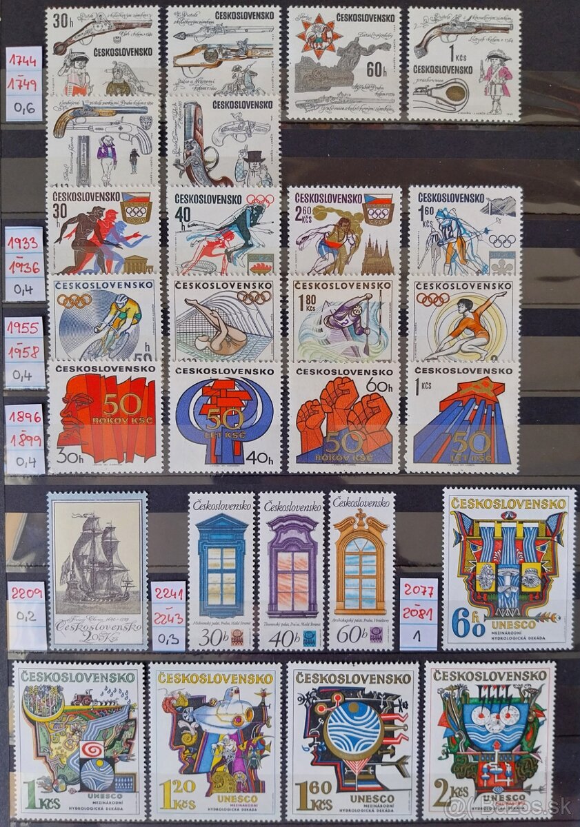 Známky ČESKOSLOVENSKO – 3 - 6