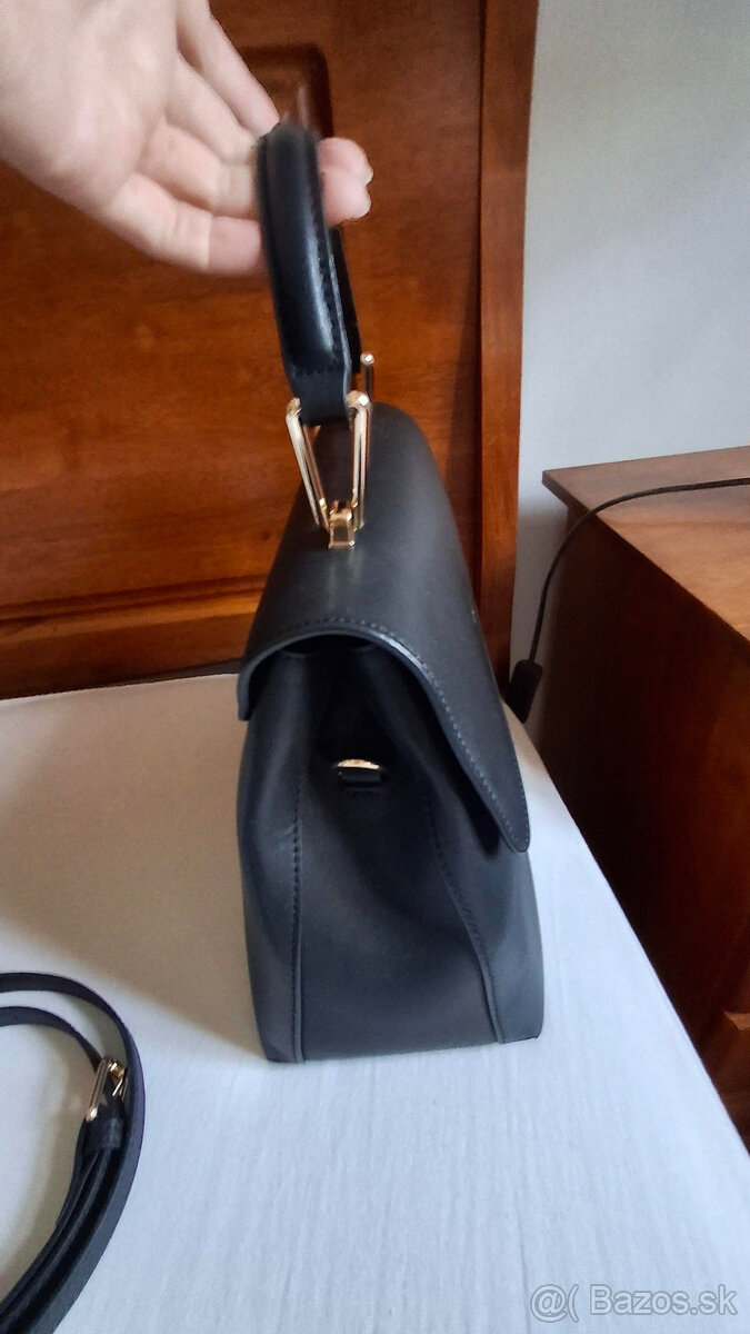 cierna kožená kabelka carlheim nová - 6