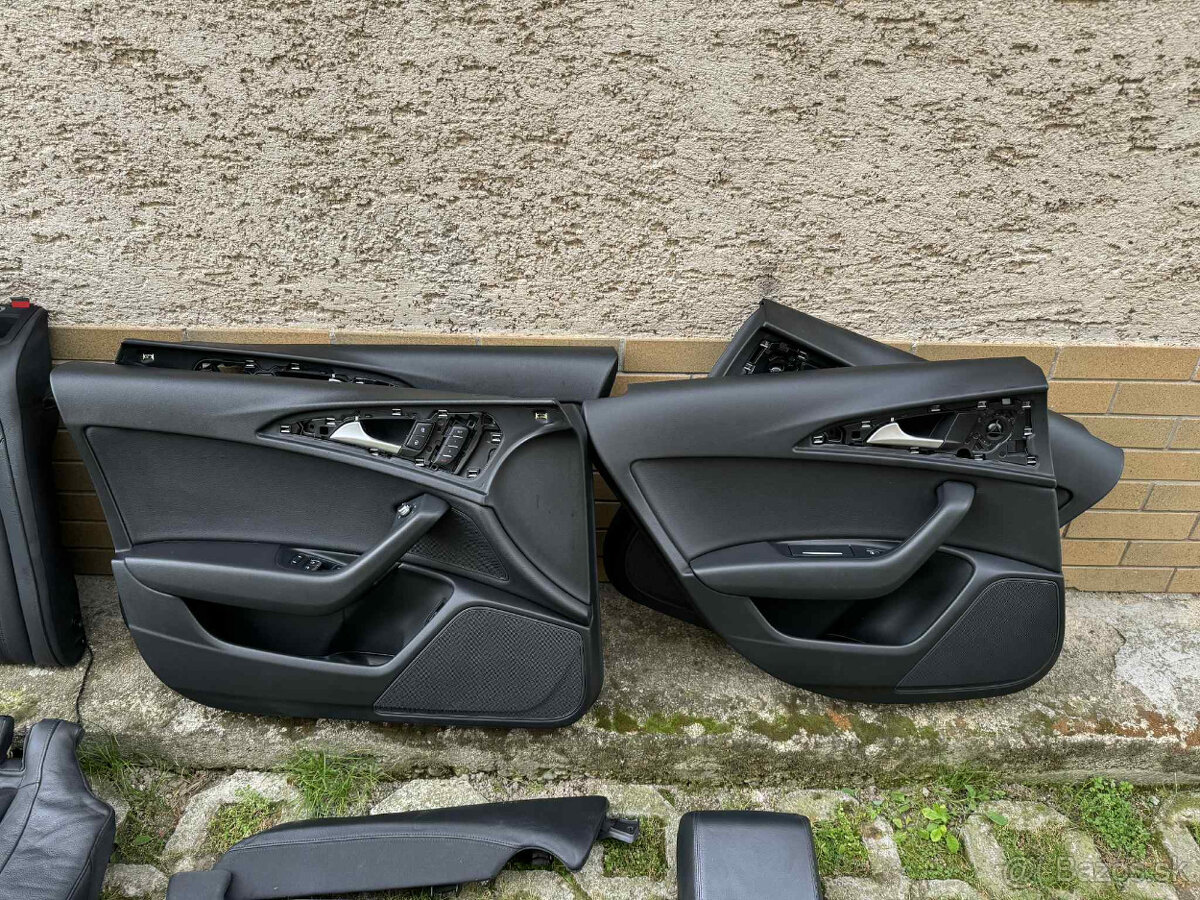 Sedadlá + tapacíre (čierna koža) Audi A6 C7 - 6