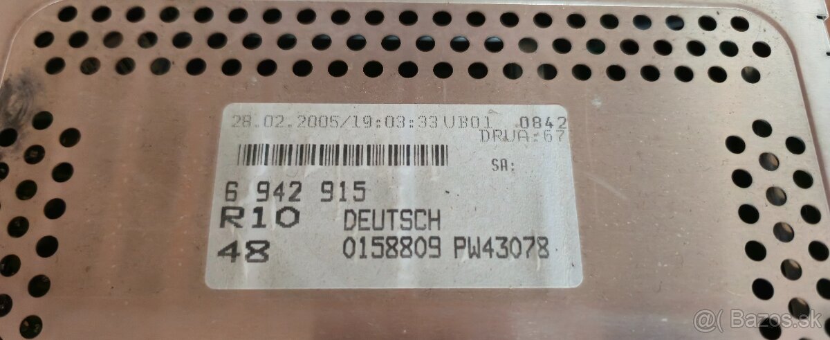 Originál autorádio BMW E46/X3 E83–Radionavigation 6942915 - 6