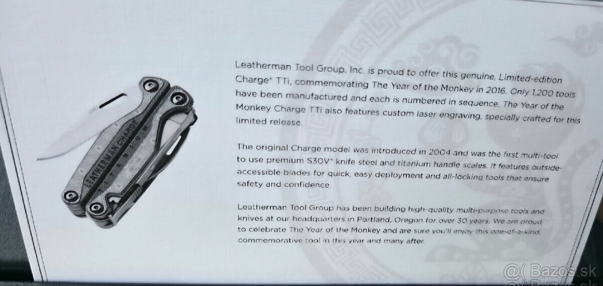 Leatherman Charge TTI "Year of the Monkey" - 6