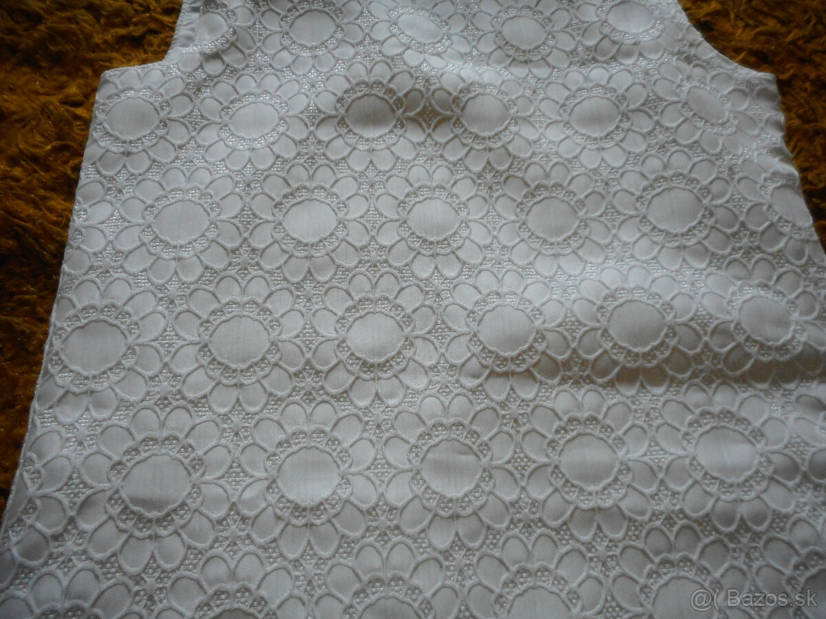 elegantné biele dievčenské šaty 152cm - 6